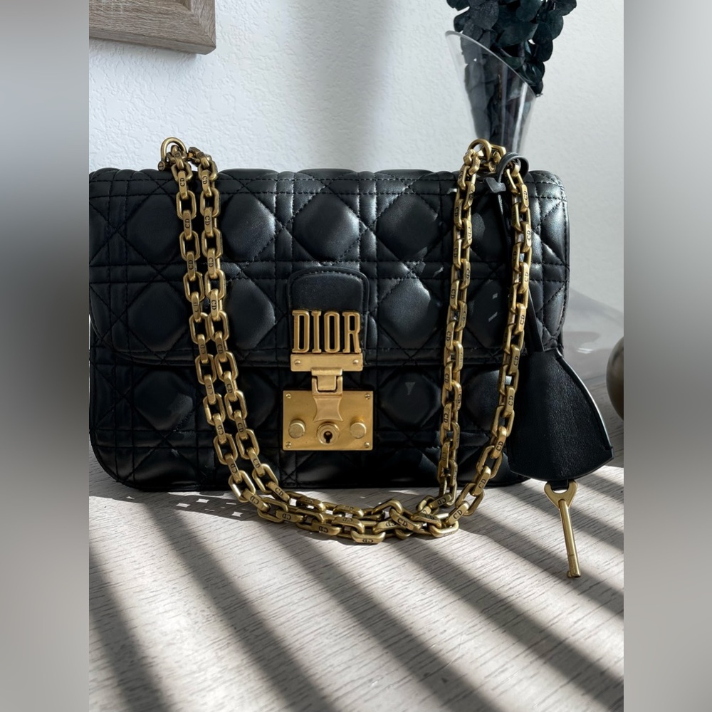 Vintage CDior chain quilt purse